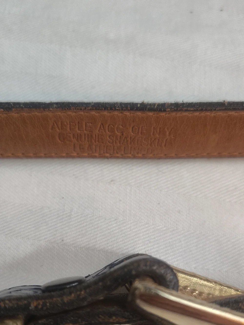 Apple branded leather